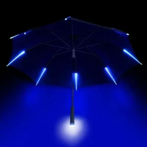China Manufacturer LED Glow Clear Straight Pongee Manual Customizable American Style Umbrella