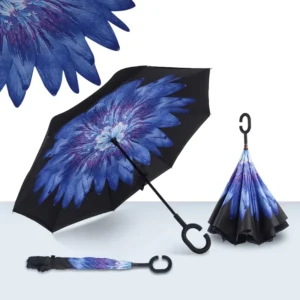 China Manufacturer Windproof Personalized Big Large Reverse Inverted Car Straight Umbrella