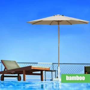 China Multifunctional 9FT Summer Outdoor Garden Wooden Parasol Umbrella Windproof Patio Umbrella