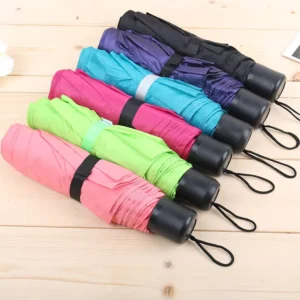 China Promotional 3 Folding Mini Advertising Custom Rain Foldable Umbrella with Logo Prints clear Umbrellas