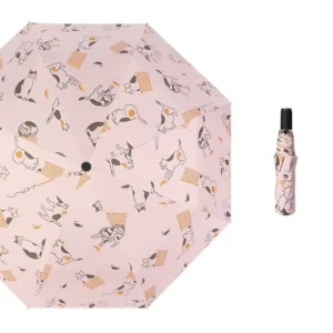 China Promotional Pink Mini Foldable Umbrellas Windproof 3 Fold Uv Sun Protection Umbrella