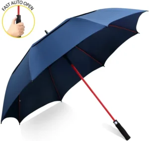 China Supplier 30-Inch Red-Frame 8-Panel Durable Umbrella