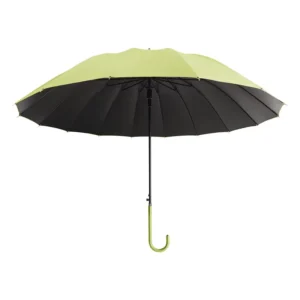 Chinese Manufacturer’s 23-Inch Solid Color Long Handle Stick Umbrella 16-Bone Manual Control Straight Pattern Wind Resistance