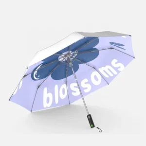 Chinese New Inventions Usb Smart Charge Handle Three Fold Waterproof Automatic Intelligent Electric Umbrella