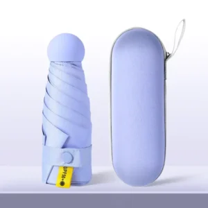 Chinese OEM Fashion Small Windproof Rainproof Uv-Proof 5 Folding Mini Capsule Umbrella Pocket