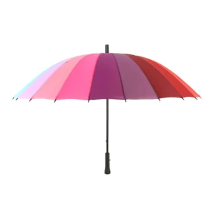 Chinese Style Patio Umbrella with Plastic Handle Rainbow Various Colors