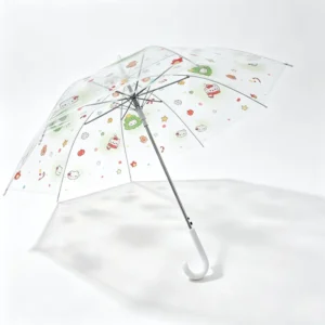 Christmas Kitty Snowflake Transparent Fully Automatic Umbrella for Children and Adults