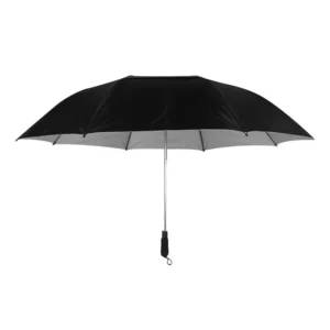Classic 2-Fold Big Size Golf Umbrella Windproof Sun Protection Fiberglass Frame 190T Silver Coated Business Gifts