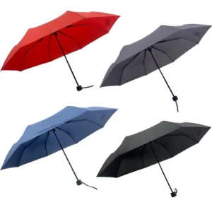 Classic 21”8K Fiberglass Ribs Windproof Custom Logo Portable Manual 3 Folding Rainy Protection Umbrella