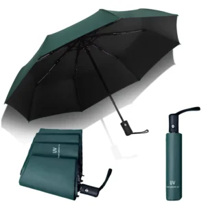 Classic Automatic Umbrella Custom Logo Windproof Folding Rain and Sun Compact Business Travel Supplier