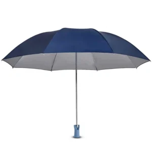 Classic Compact Lightweight Fully Automatic 3 Fold Straight Pattern Adult Umbrella with Torch Flashlight