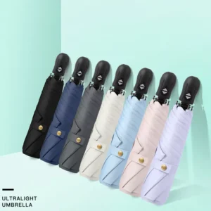 Classic Compact Pongee Fabric Waterproof Single-Layer Travel Outdoor UV-Protective Auto-Open Five-Folding Umbrella