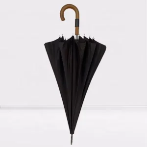 Classic Curved Wood Hook Handle 16K Wooden Golf Umbrella