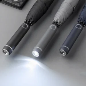 Classic Flashlight Long-Handle Extra-Large 27-Inch Golf Umbrella All-in-One Automatic Opening LED Lighting Printed Logo Impact