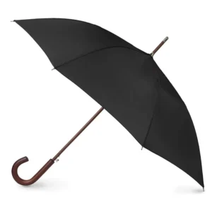 Classic Large J Shape Wooden Handle 8-Rib Stick Golf Umbrella