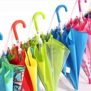 Classic Manual Children’s Straight Umbrella, Auto-Open, PVC, Waterproof, UV Protection, 8 Fiberglass Ribs, Custom Logo