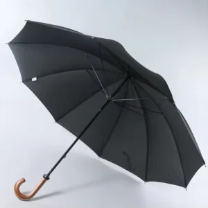 Classic Straight Fiberglass Golf Umbrella with Wooden Handle