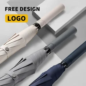 Classic Straight Golf Umbrella 130cm Open Diameter Custom Logo Print Double Canopy