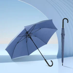 Classic Straight Stick Umbrella for Women with Wind-Resistant Design, Plastic Handle, Custom Logo