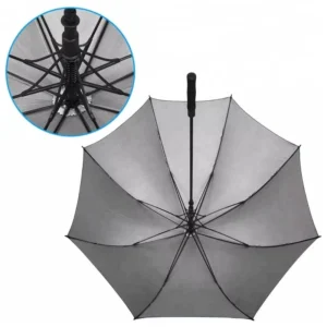 Classic Straight Umbrella Auto Open Pongee 130cm Diameter 8 Ribs EVA Handle Fiberglass For Sunny And Rainy Weather