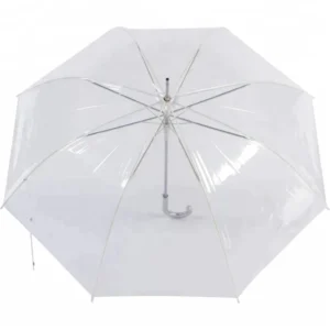 Clear Automatic Opening Waterproof Straight Umbrella 102 cm Diameter for Adults