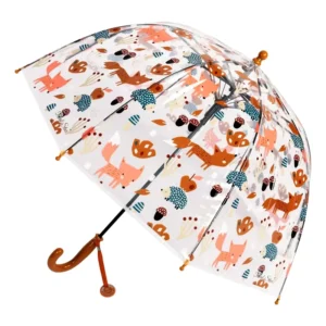 Clear Cartoon Animal Print Kids’ Umbrella for Boys and Girls