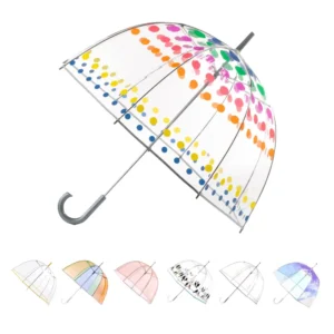 Clear Long-Handle Adult PVC POE Dome Umbrella, Wedding Photography