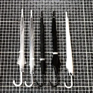Clear Long Handle Umbrella Waterproof UV Protection Transparent Double-Person Wedding Umbrella