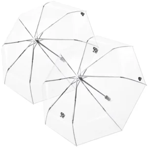 Clear PVC Auto-Open/Close Straight Umbrella, Windproof, Rainproof, Wedding