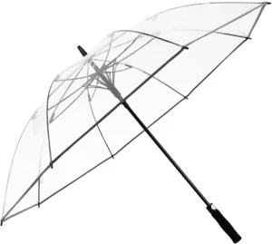 Clear PVC Umbrella Custom Straight Promotion Transparent Parapluie Paraguas Regenschirm Mit Logo