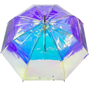 Clear Plastic Straight Umbrella with 105cm Open Diameter