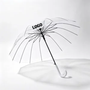 Clear Umbrella for Weddings Business Event Gift Bulk Adult Transparent Windproof Rain Umbrella