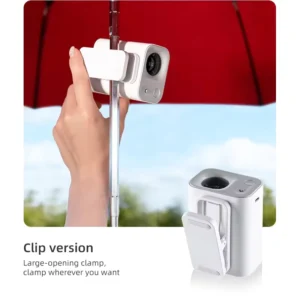 Clip Umbrella Fan 4000 MAh Portable Mini Fan with Power Display USB Rechargeable Safety Small Stroller Fan for Travel