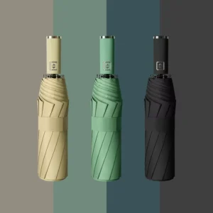 Collapsible All-Weather Automatic Foldable Compact Travel Umbrella, Windproof For Heavy Rain
