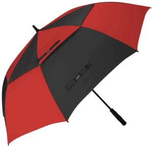 College Logo Design Straight Golf Umbrella, EVA, Windproof, Semi-Automatic