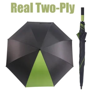 Color-Block Dual-Layer Transparent Golf Umbrella, Windproof, Custom Logo, Sun and Rain