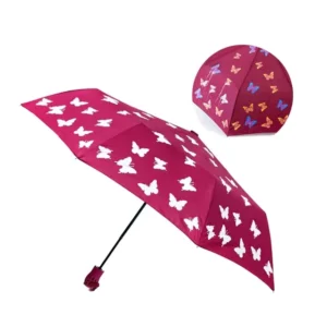 Color Changing Auto Open UV Umbrella Folding Sun Rain Compact 8 Stick Travel Umbrella