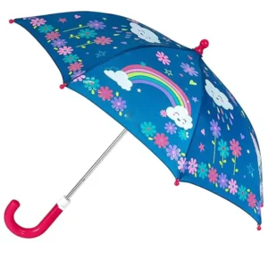 Color Changing Kids Umbrella with Animal Shaped Handle Water Activated Design