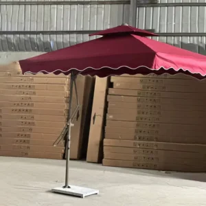 Color-Customizable Outdoor Center Pole Umbrella for Restaurant, Beach and Garden