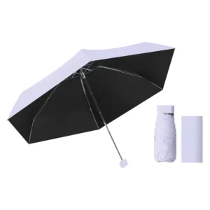Color Umbrella 5 Fold Folding Smart Umbrella Cute Children Umbrella Black Coating Manual Adults Mini Pocket
