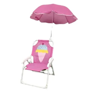 Color and LOGO Chair Umbrella Iron Modern Moon Chair Metal Steel Customized Beach Camping in Stock for Children