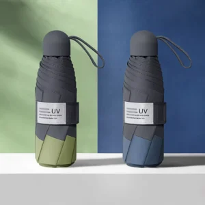 Colorblock Black Glue 5-fold Sunscreen Women’s Sun Umbrella UV Anti-ultraviolet Capsule Mini Umbrella