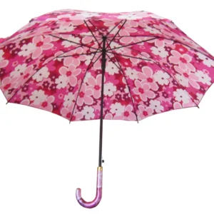 Colored Flower Straight Umbrella