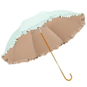 Colored Lace Black-Coated UV-Proof All-Weather Long-Handle 8-Rib Travel Straight Umbrella