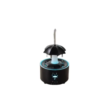 Colorful LED Night Light Aroma Diffuser Desktop Ultrasonic Oil Essential Water Rain Drop Humidifier App Controlled Umbrella Car