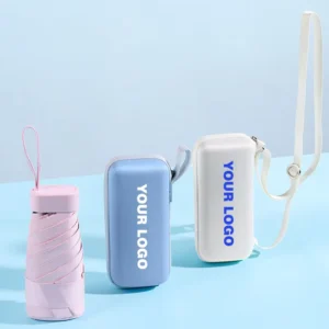 Colorful Travel 5-Fold Portable Capsule Pocket Umbrella with UV Protection