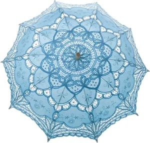Colourful Cotton Bridal Parasol Handmade Battenburg Lace Embroidery Sun Umbrella Wedding Party Decoration Umbrella