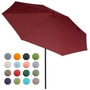 Commercial 2.7M Large Aluminum Center Pole Parasol Outdoor Patio Umbrella Color Customized for Restaurant Beach Garden