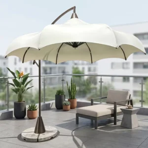 Commercial Banana Waterproof Garden Cantilever Hanging Patio Umbrella Parasol for Restaurant Cafe Resort