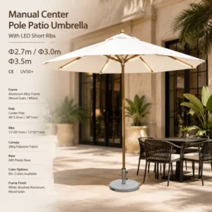 Commercial Center Pole Patio Umbrella for Garden Projects